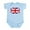 Sky Blue, variant on CafePress - Union Jack UK Flag Infant Bodysuit - Baby Light Bodysuit, Size Newborn - 24 Months