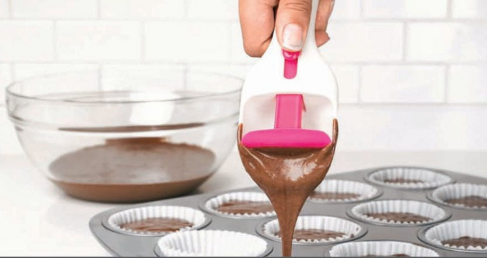 Tolovo Muffin and Cupcake Batter Scoop - Sold by Miles Kimball