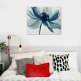 thumbnail image 5 of JEUXUS  Large Blue Flickering Flower Modern Abstract Paintings Canvas Wall Art Gallery Wrapped Grace Floral Pictures on Canvas Prints Artwork for Living Room Bedroom  16x12in, 5 of 6