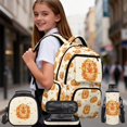 thumbnail image 2 of Bulopur 17 Inch 4 Piece Backpack Set Autumn Leaf Bear Print School Bag with Lunch Box, Water Bottle Holder and Pencil Case for School, 2 of 7