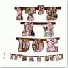 Camo Chic "It's a Doe" Gender Reveal Banner - 7.5ft Long, 7" Letters. Baby Girl Party Collection!