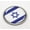 Metal Bezel, variant on Flag of Israel | 3D Domed CAR Emblem Badge Sticker Chrome Metal Round Bezel