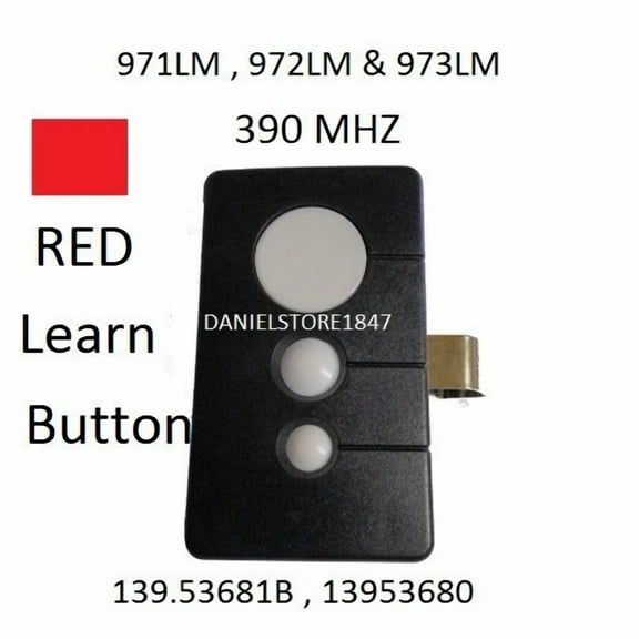 Sears Garage Door Opener 3 Button Remote Hbw1255 139.53681B 390Mhz