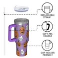 thumbnail image 4 of Purple Halloween Pumpkins with Boo Tumbler with Handle and Lid,40oz Double Wall Vacuum Insulated Tumbler,Cups Gift for Women and Men, 4 of 7