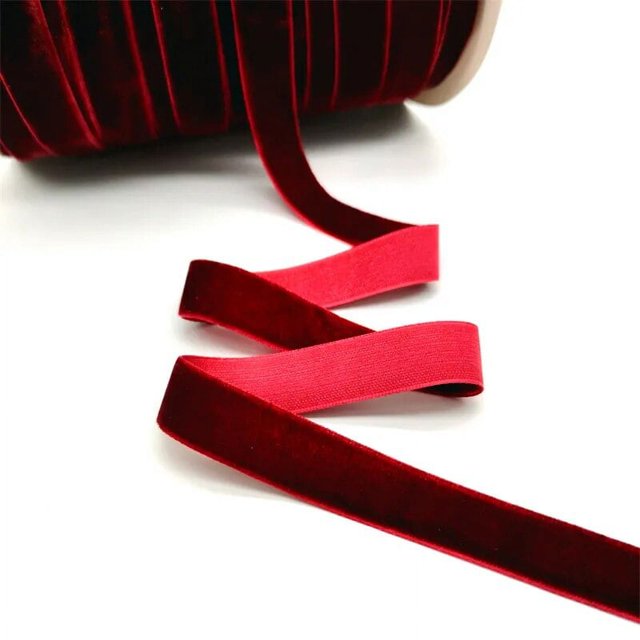 Cinta de terciopelo para envoltura de regalo, listón hecho a mano de 5 yardas de 6 a 25 mm, perfecto para decoración en fiesta de boda, lazo para el pelo y navidad
