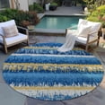 thumbnail image 6 of Addison Rugs Chantille Indoor/Outdoor Transitional Stripes Navy Washable Round Rug, 8' x 8', 6 of 6
