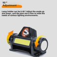 thumbnail image 2 of Lampe Frontale LED Rechargeable avec Base Magnétique Puissante, Haute Luminosité et Grande Capacité, Batterie 18650 (1200mAh) - Éclairage Mains Libres Durable pour Camping, Pêche, Randonnée et Aventures en Plein Air, 2 of 3