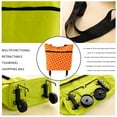 thumbnail image 5 of Weilifangwps Portable Foldable Shopping Trolley Bag with Wheel Waterproof Ox Cloth Tote Pouch orange Type B, 5 of 9