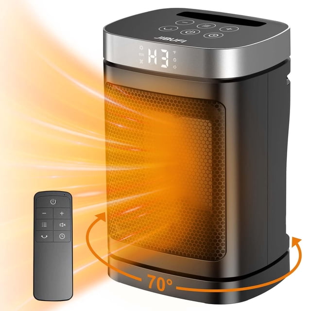 Space Heater JIBUFI Control remoto eléctrico PTC de 1500 W con rotación de 70°