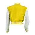 thumbnail image 6 of Uooqdmx Jackets for Women Bomber Jacket Women Fashion Autumn Casual Stand Collar Button Long Sleeve Pocket Coat Baseball Jackets Fall Jacket Yellow XL, 6 of 6