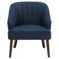 thumbnail image 2 of Safavieh Quenton Mid-Century Wood and Fabric Dining Arm Chairs, Navy, 2 of 6