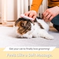 thumbnail image 3 of Peine masajeador para quitar el pelo de mascotas, cepillo suave para quitar el pelo enmarañado, herramienta para quitar el pelo largo y corto, para gatos, perros, cachorros, conejos (rosa), 3 of 4