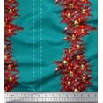 thumbnail image 1 of Soimoi Poly Georgette Fabric Diamond Shape & Floral Artistic Printed Fabric 1 Yard 52 Inch Wide, 1 of 1