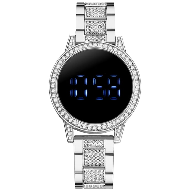 Jusqu'à 65 % de Rabais Montre Mode Femme Horloge Acier Inoxydable Décontractée Robe Poignet Cristal Bijoux Collier Bagues Boucle d'Oreille Bijoux en Liquidation