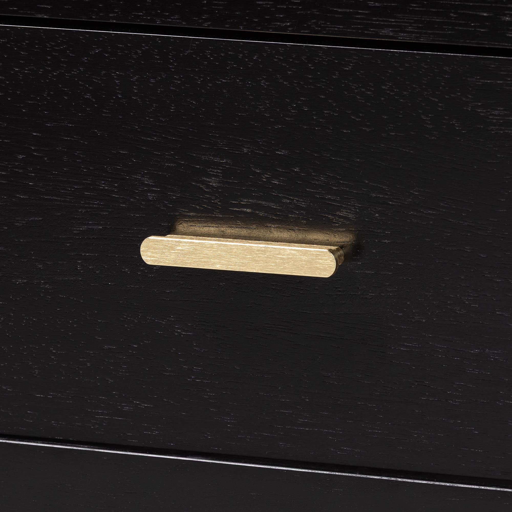 Baxton Studio Marisela Mid-Century Dresser, 6-Drawer, Black