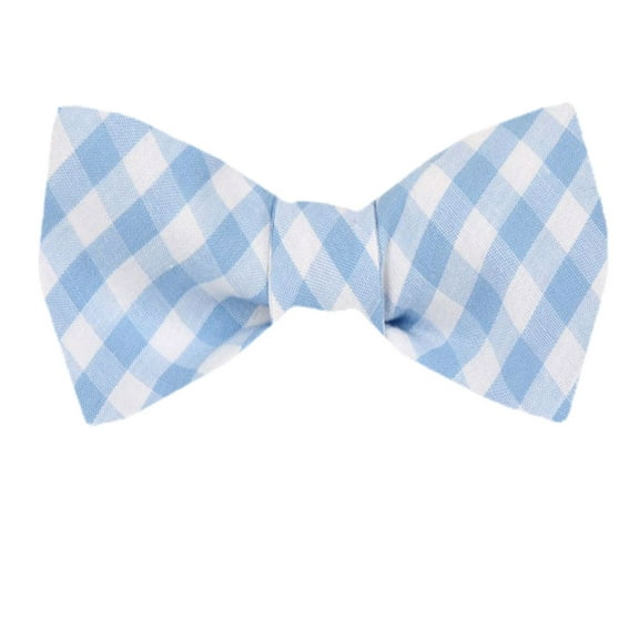 Men's Blue and Navy Silk Self Tie Bowtie Tie Yourself Bow Ties