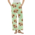 thumbnail image 3 of MGDXOX Flannel Pajama Pants Women Cute Printed Soft Fuzzy Pj Comfy Lounge Pant Warm Causal Sleep Bottoms with Pockets Green XXXL, 3 of 6