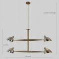 thumbnail image 5 of Italian Style Four Lights Brass Sputnik Chandelier Light Fixture Raw Brass Ceiling Fixture, 5 of 7