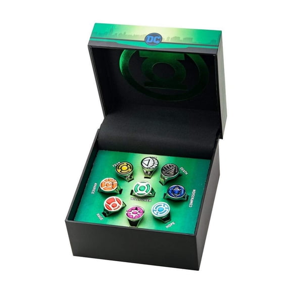 Set de anillos DC Comics Green Lantern Power Rings Emotional Spectrum