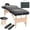 Black, variant on vidaXL Massage Table and Stool Set Beauty Couch Therapy Bed 3 Zones Thick