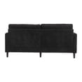 thumbnail image 4 of 62'' Small Modern Loveseat Couch, Mid-Century Low Back Chenille 2-Seat Tufted Sofa Couch with 2 Pillows for Living Room, Bedroom, Office, Apartment, Dorm, Studio and Small Space (Black), 4 of 8