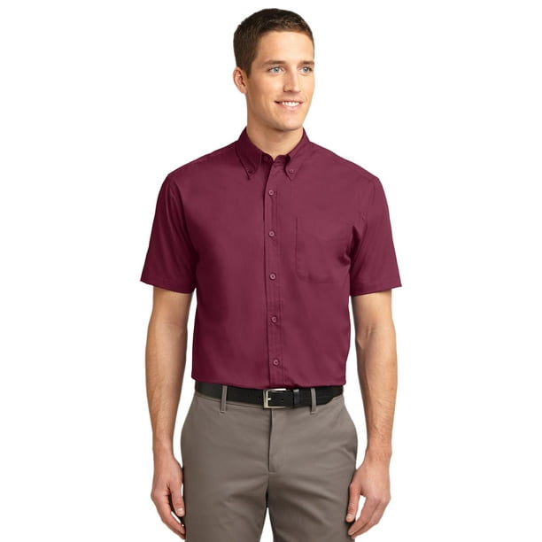 Camisa de fácil cuidado de manga corta Port Authority®. S508 Autoridad Portuaria S508
