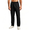 thumbnail image 3 of PIWHJQK Men Casual Straight Leg Sweatpants Mens Solid Mesh Pants Quickly Dry Breathable Straight Leg Summer Men Trousers, 3 of 6