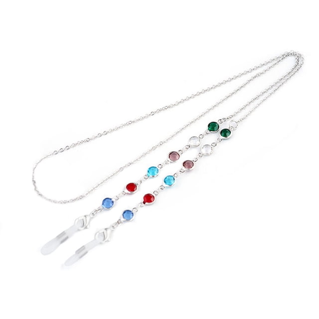Minnieouse Correa de cuerda para gafas, suministros decorativos duraderos con gancho, accesorios ligeros para gafas de diamantes de imitación, Type3 NO3