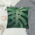 thumbnail image 2 of Fenyluxe Palm Leaves Decorative Throw Pillow Cover Case Tropical Palm Leaves Jungle Leaf Outdoor Home Pillow Cases Summer Rainforest Plant Cushion Cover 22x22in, 2 of 5