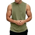 thumbnail image 3 of BRANROY Tank Tops Men Open Side Fitness - Mens Sleeveless Tee Shirts Sweat Proof, Sleeveless Undershirts for Men Loose Fit Training, Mens Tank Tops Summer Gym Wear,Army Green,L, 3 of 6