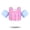 1-Pink Geometry, variant on Gogokids Children's Adjustable Life Jacket, Red Dinosaur, 2-6 Years