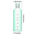 thumbnail image 3 of hulanddfd 750ml Clear Water Bottles with Lid, 9.06"x2.95" Graduated Water Jugs shatterproof Transparent Plastic Water Cup for Office Gyms Green, 3 of 6