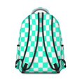 thumbnail image 3 of Blue and White Checkered Pattern Backpack for School, Cute School Bag with Adjustable Shoulder Straps and Padded Back, 15.3"x11"x7.1", 3 of 5