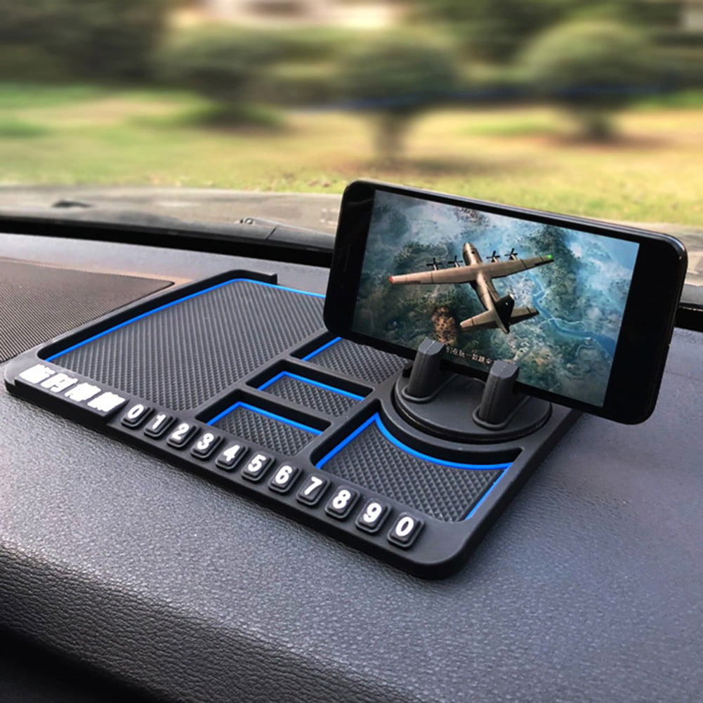 Anti-slip Multifunctional Car Dashboard Mat Keys Cell Phone Stand Holder Pad  