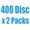 400 Disc - 2 Packs, variant on 400/520 Discs Portable Zipper CD DVD Case Card Holder Storage Carrying Bag Organizer Wallet Closure VCD Sleeves Wallets for Home Car Travel Office Black