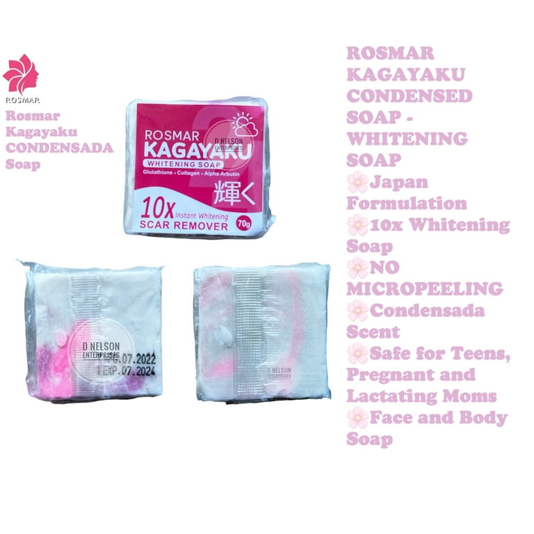 3 Bars ROSMAR Kagayaku CONDENSADA Soap Scar Remover, 70g Each