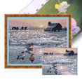 thumbnail image 1 of Hilo Algodón Bordado Punto Cruz Invierno Con Pato Mandarín 14CT 46x38cm, 1 of 9