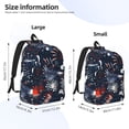 thumbnail image 2 of Casual Canvas Backpack Without Interlayer Large Capacity Stick Bag Design For Outdoor Shopping Office Outdoor Sports Independence Day Theme Star (3) Small, 2 of 7