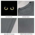 thumbnail image 4 of Coolnut Men's T Shirt Odor Protection Short, Cute Yellow Eye Mens Short Sleeve Tees, Grey Crew-Neck Casual Tee Shirts, S, 4 of 6