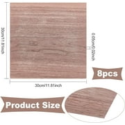 8 Sheets Walnut Wood Sheet 11.8x11.8inch Square Hardwood Veneer Boards for DIY Wood Craft DIY Project 0.5mm Thin