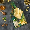 thumbnail image 5 of Country Cutting Board, Image of a Japanese Garden with an Old Bridge the Lake Nature Print, Decorative Tempered Glass Cutting and Serving Board, Wine Bottle Shape, Green Orange, by Ambesonne, 5 of 5