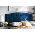 thumbnail image 4 of Baxton Studio Leone Modern and Contemporary Navy Blue Velvet Fabric Upholstered Queen Size Headboard,Wholesale Interiors, 4 of 7