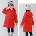 thumbnail image 5 of XEGLSBU Winter Coats for Boys 5T Girls Down Jacket Extra Warm Long Padded Coat Thickened Winter Outerwear for Kids and Youth with Knee Length Design Girls Coats Size 10-12 13 Red Size 9-10 Years, 5 of 5