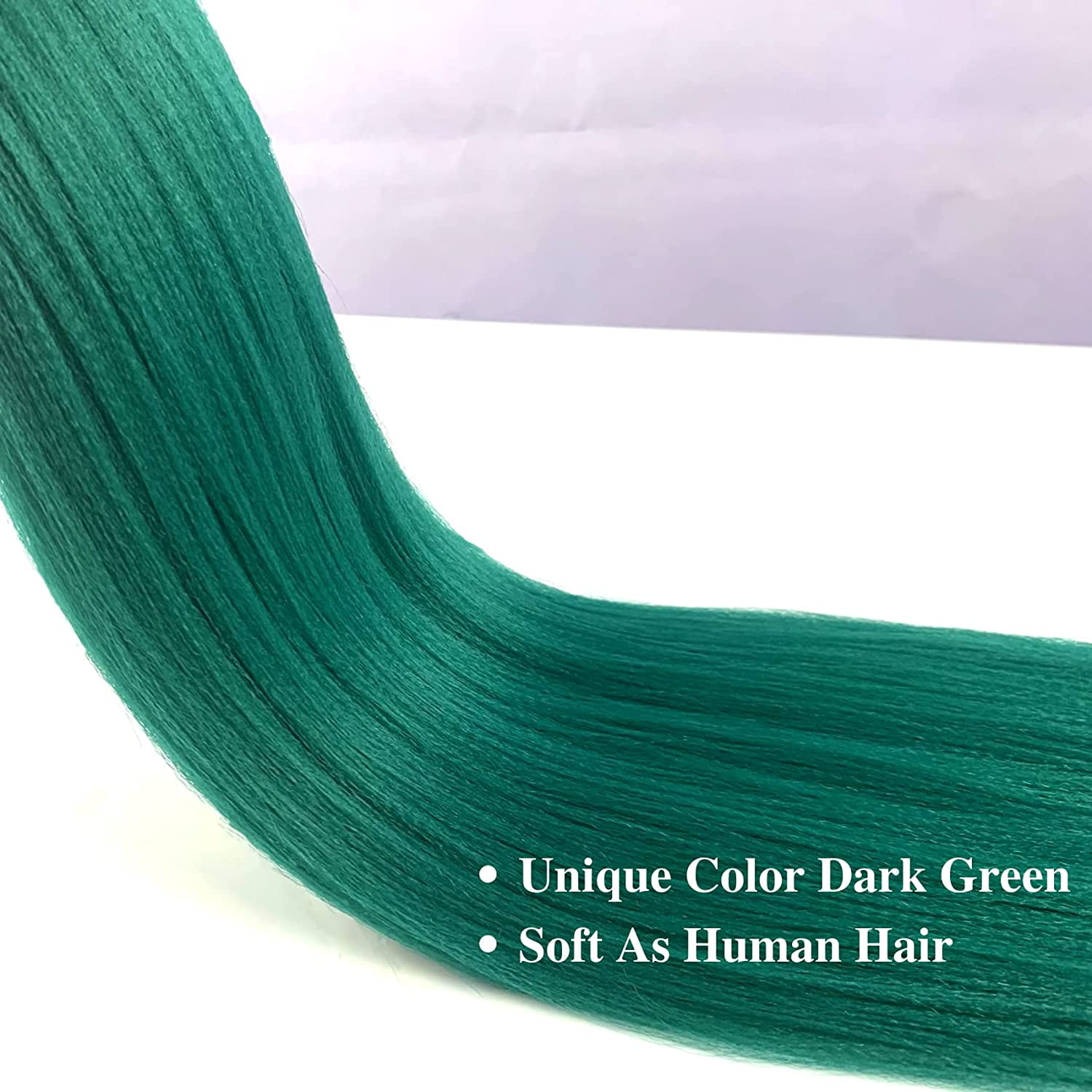 Jade Green 15 inch real human hair extensions SULMY Green Human Hair Weaving Bundles Emerald Green  main image 2