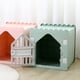 thumbnail image 5 of Casa para mascotas ventilada, plegable, privada, fácil de montar, de plástico empalmable, refugio para gatos para las 4 estaciones, color verde, 5 of 12
