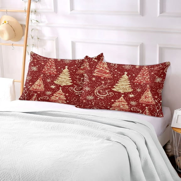 Pillow Case Plush Pillow Christmas Trees with Sonwflake Case standard size/King size/Queen size Bed Pillow Pillowcases