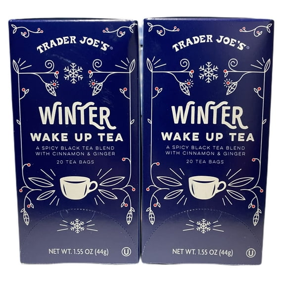(2 boxes) Trader Joe's Winter Wake up Black Tea Cinnamon Ginger (2x20 tea bags)