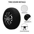 thumbnail image 2 of Naloa Frogs Jumping PVC Leather Spare Tire Wheel Cover Spare Tire Cover, for Car Truck SUV Camper Trailer Universal Fit(14-17in)-15 inch, 2 of 6