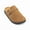 Brown, variant on Unisex Vegan Suede Clogs Leather Mules Womens Mens Cork Footbed Potato Shoes with Arch Support Memory Foam