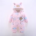 thumbnail image 2 of Hpapadks Baby Romper Winter Thick Warm Long Sleeve Cute Cartoon Sheep Jumpsuit Snowsuit Baby Bodysuit Pink 0 Months-3 Months, 2 of 3